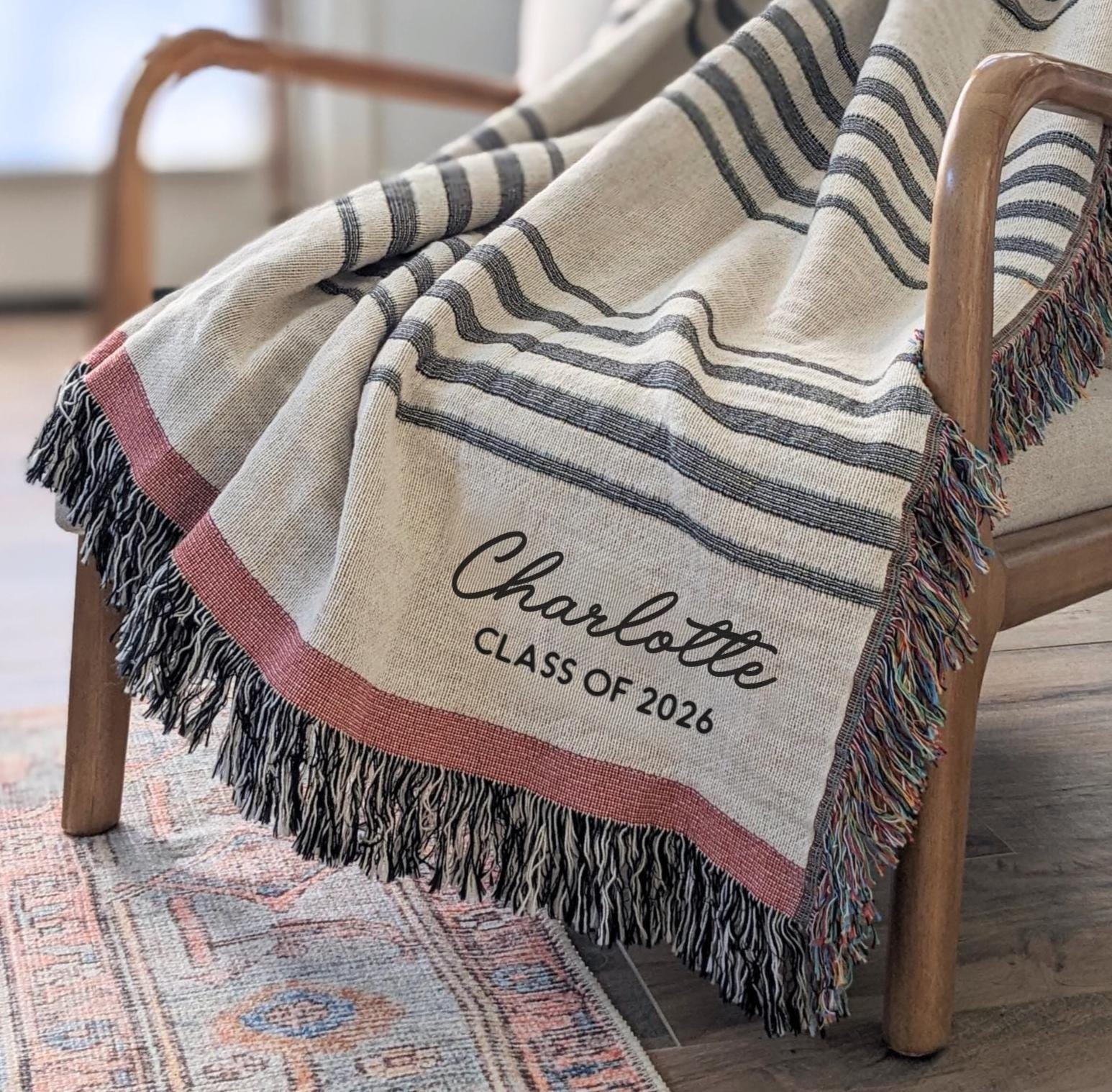 Custom Graduation Woven Throw Blanket | High School or College ...