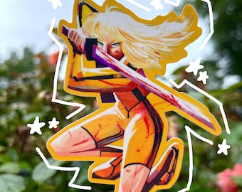 Kill Bill FanArt Sticker | Kill Bill Vol 1  The Bride Laminated Sticker Artwork