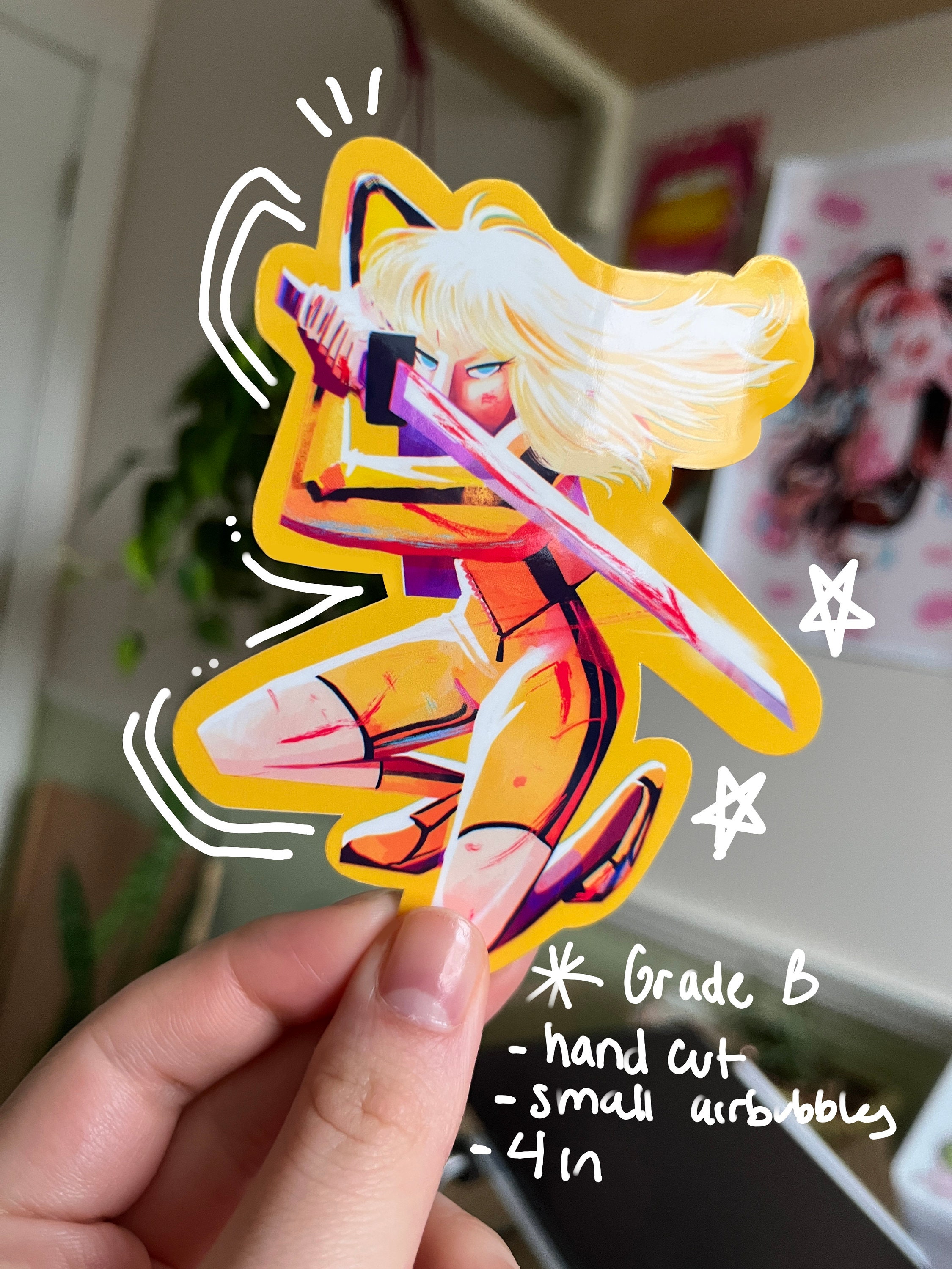Kill Bill Fanart Sticker Kill Bill Vol 1 the Bride Laminated Etsy