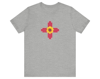 T-shirt New Mexico Zia Sunflower: katoenen uniseks shirt