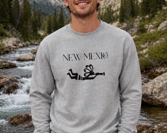 New Mexico Kokopelli Sweatshirt: Unisex Cotton-Blend Crewneck