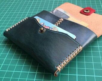 Small Leather Wallet with Cross Stitch Pattern | Card Holder Template | PDF Digital Download