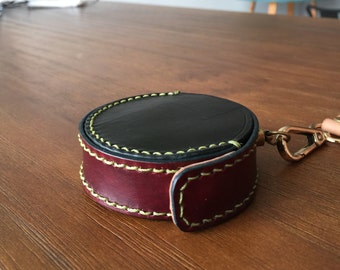 Leather Purse pattern, round purse pattern, diy leather case template, coin purse pattern, leather pattern, small purse template