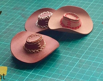 Cowboy Hat Pattern, Cowboy hat template, Mini Hat keychain template, Small hat keychain pattern, Hat Pattern for Keychain, Hat pattern