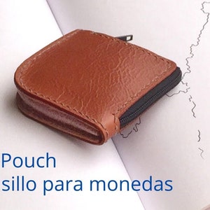 PATTERN for Pocket Coin Pouch | Leather Coin Purse | Leather Coin Purse Pattern for coin purse template | small leather coin storage PDF