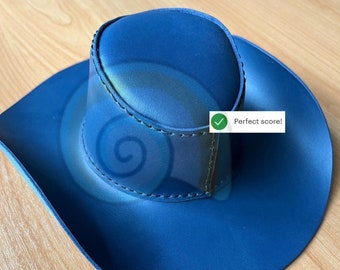 PATTERN for Leather Cowboy Hat for Blythe Doll Cowboy Hat, Pet hat, small Hat Pattern for Cowboy Hat Pattern for medium breed pet, PDF