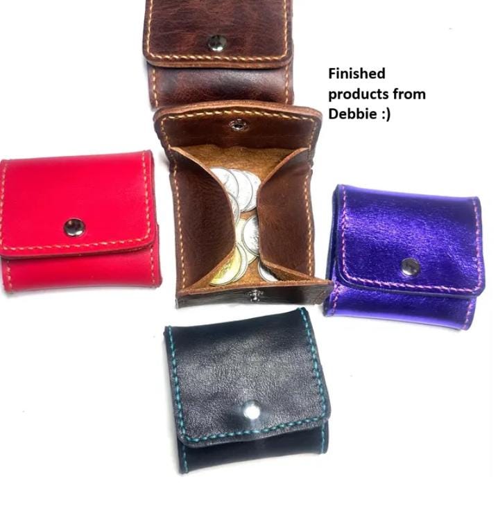Leather Coin Purse Pattern | Snap Closure Mini Bag Template | PDF ...