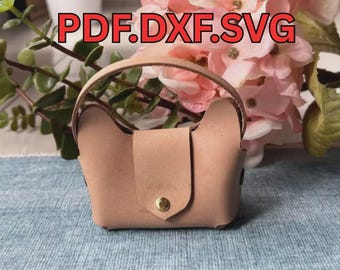 Modèle de mini sac à main en cuir sans couture | Modèle de bijou de sac (téléchargement numérique)
