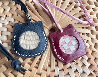 Leather Cat Ornament Pattern | Bag Charm Template | PDF Digital Download
