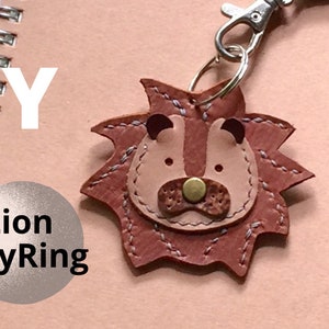 Leathercraft pattern for Key Ring, keychain leather pattern, Leather keychain template, Animal keychain pattern, key ring template