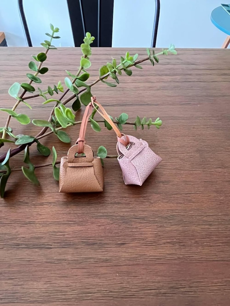 Mini Leather Tote Bag Pattern | Bag Charm Template | PDF SVG DXF ...
