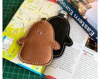 Leather Keychain Pattern for key chain, leather template for key chain pattern, instant download pdf keychain pattern, penguin keychain DIY