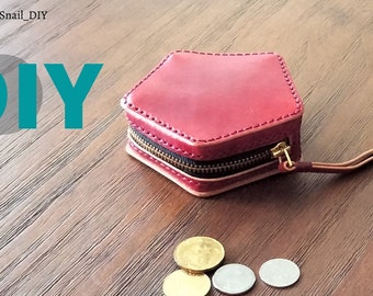 leather Coin Purse PDF, diy leather coin purse, small leather purse, handmade small leather pouch, mini coin pouch, coin bag pattern.