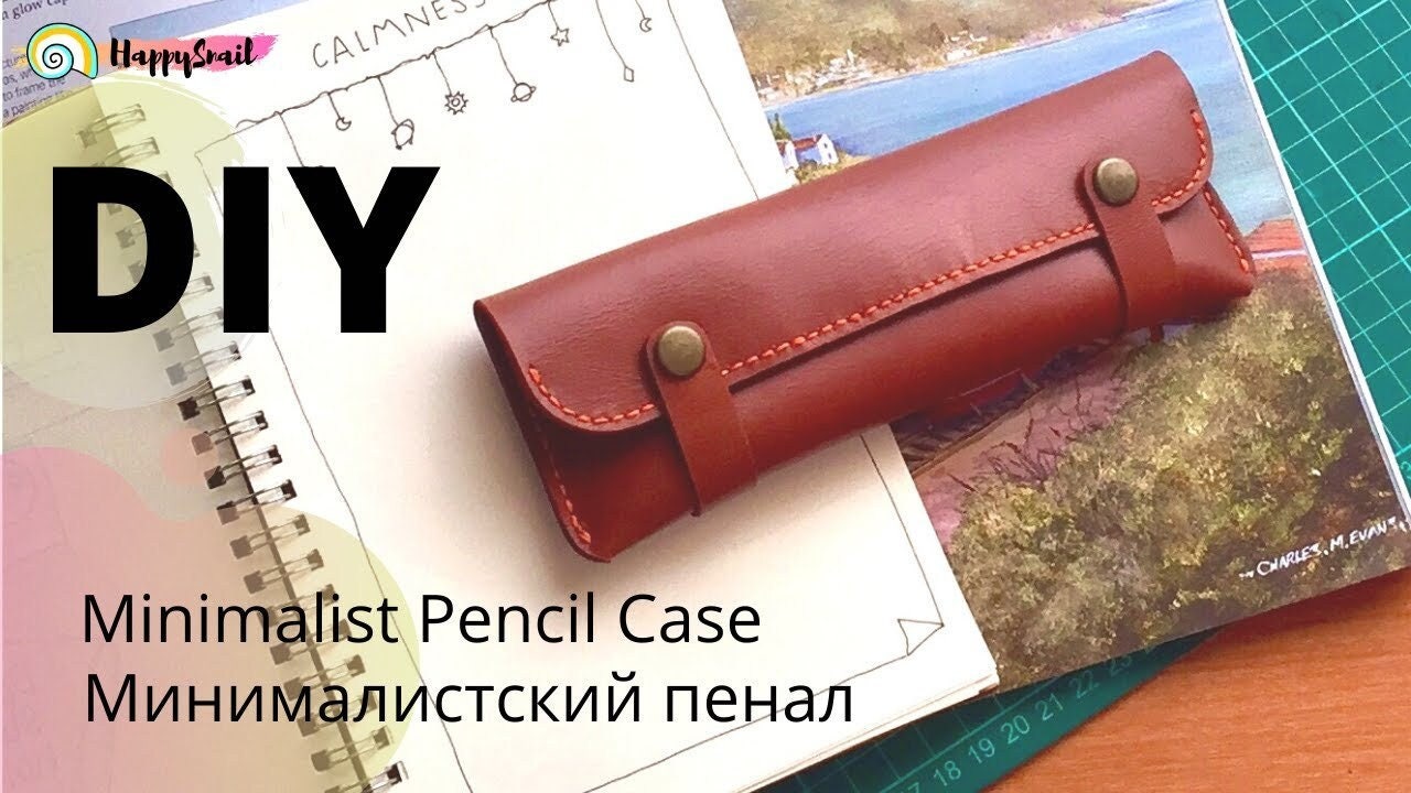  Sluxa Leather pencil case, Thin soft pen bag, Small pencil case  for adults,Senior leather Minimal pencil pouch with zipper.… : Clothing,  Shoes & Jewelry