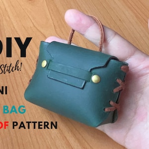 PATROON voor een mini-tas zonder stiksels | met gratis ontwerp van bedankkaarten.