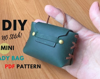 PATTERN for a NO STITCHING Mini Lady Bag | with Free design of Thank you cards.