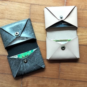 Padrão simples para porta-cartões feito à mão, molde para porta-cartões sem costura, molde de couro para porta-cartões sem costura.