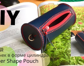 PATTERN for DIY a Cylinder Shaped Pouch | Tube-shaped Purse