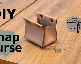 Leather Snap Purse Pattern | Small Bag Template | PDF Digital Download