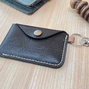 Patrón de cuero, patrón de llavero con tarjetero, patrón de artesanía de cuero, plantilla de llavero de cartera, plantilla de cuero, patrón de billetera de cuero para tarjetas