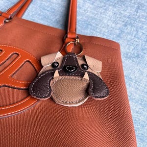 Template for Handmade bulldog leather charm, doggie head leather charm PDF, Leather pattern file for dog charm