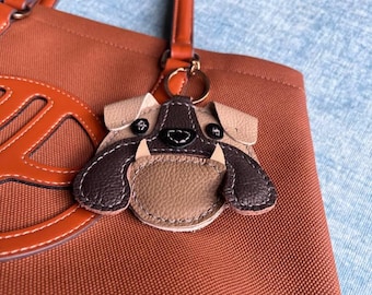 Leather Bulldog Key Chain Pattern | Key Fob Template | PDF Digital Download