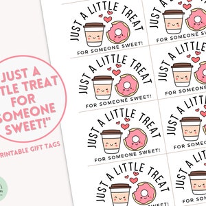 Een kleine traktatie voor iemand zoet bedankje Cadeaukaartjes Koffie Cadeau Donut Cadeaukaartjes Eenvoudig Koffie Cadeau Waardering Donut Cadeau Bedankt Koffie