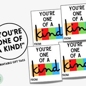 PRINTABLE You're One Of A Kind - Thank You Gift Tags | Teacher Appreciation, Staff Appreciation,  Nurse appreciation, Kind Bar, Granola