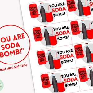 Je bent Soda Bomb bedankkaartjes | Waardering voor Leraar Staf Verpleegkundige Collega | PDF-sjabloon | Afdrukbaar cadeaukaartje | Bedankkaart |