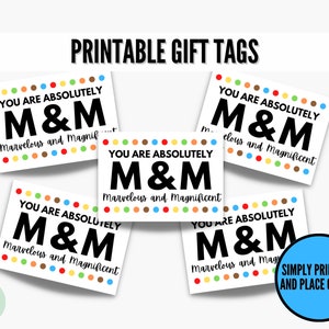 IMPRIMABLE Vous êtes absolument merveilleux et magnifique !, Étiquettes cadeaux pour bonbons, Remerciements pour le personnel, Étiquette cadeau PDF pour bonbons, Étiquettes M&M, Chocolat
