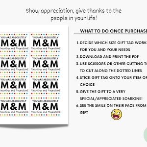 PRINTABLE You Are Absolutely Marvelous and Magnificent!, Candy Gift ...