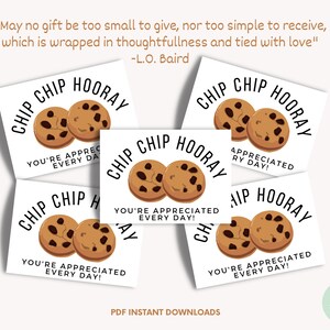Chip Chip Hooray, You're Appreciated Every Day Gift Tags Appreciation ...