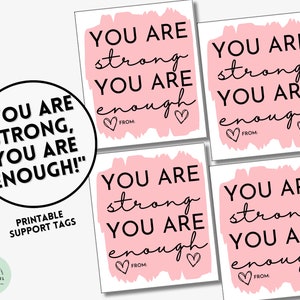 Sie sind stark, du bist genug Unterstützung Geschenkanhänger zur Ermutigung Geschenke für Freunde Unterstützende Hilfe Motivationsanhänger Affirmationskarte