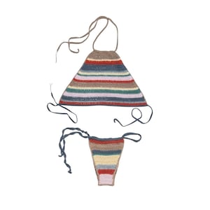 Ensemble de bikini au crochet, bikini en tricot, bikini dos nu
