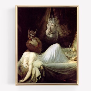 Victorian Painting, Antique Art, The Nightmare Print, Victorian Wall Art, Romanticism Art, Gothic Decor, Vintage Art Prints, PRINTABLE ART