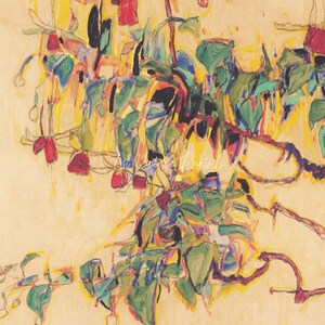Egon Schiele Print, Antique Art, Flower Painting, Vintage Art Prints, Wall Art, Flower Art Print, Abstract, Downloadable Art, PRINTABLE ART image 7