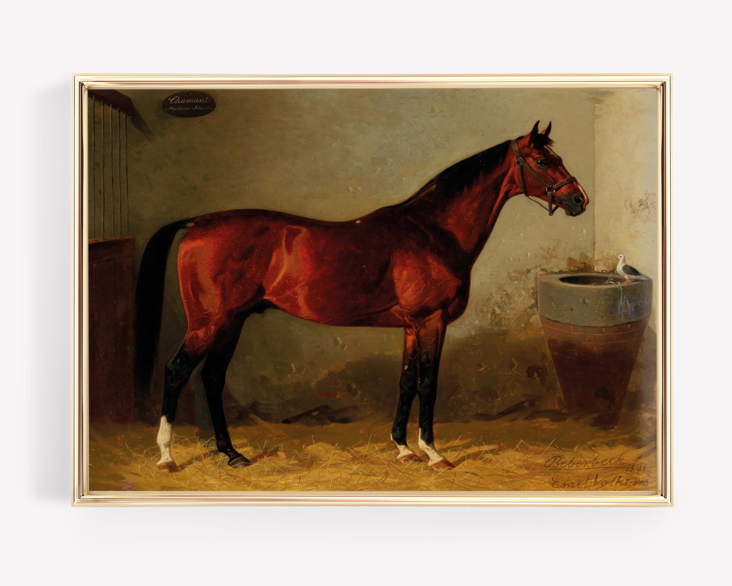 7 horse painting - Etsy 日本 馬のいる風景画 A4 ドイツ