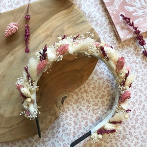 Customizable dried flower headband One size Hair accessory, Crown of dried flowers image 1