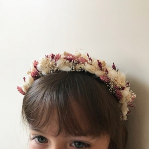 Customizable dried flower headband One size Hair accessory, Crown of dried flowers image 6