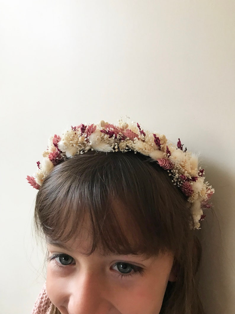 Customizable dried flower headband One size Hair accessory, Crown of dried flowers image 6