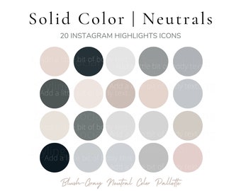 Copertine e sfondi minimalisti di Instagram Highlight, icone della storia di Instagram solide e neutre, branding moderno, tavolozza di colori grigio beige rosa