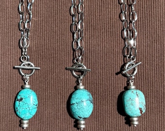 Front Clasp Turquoise Necklace