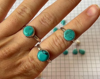 Simple Turquoise Rings