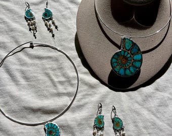Turquoise Ammonite Chokers