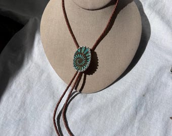Ammonite Bolo Tie