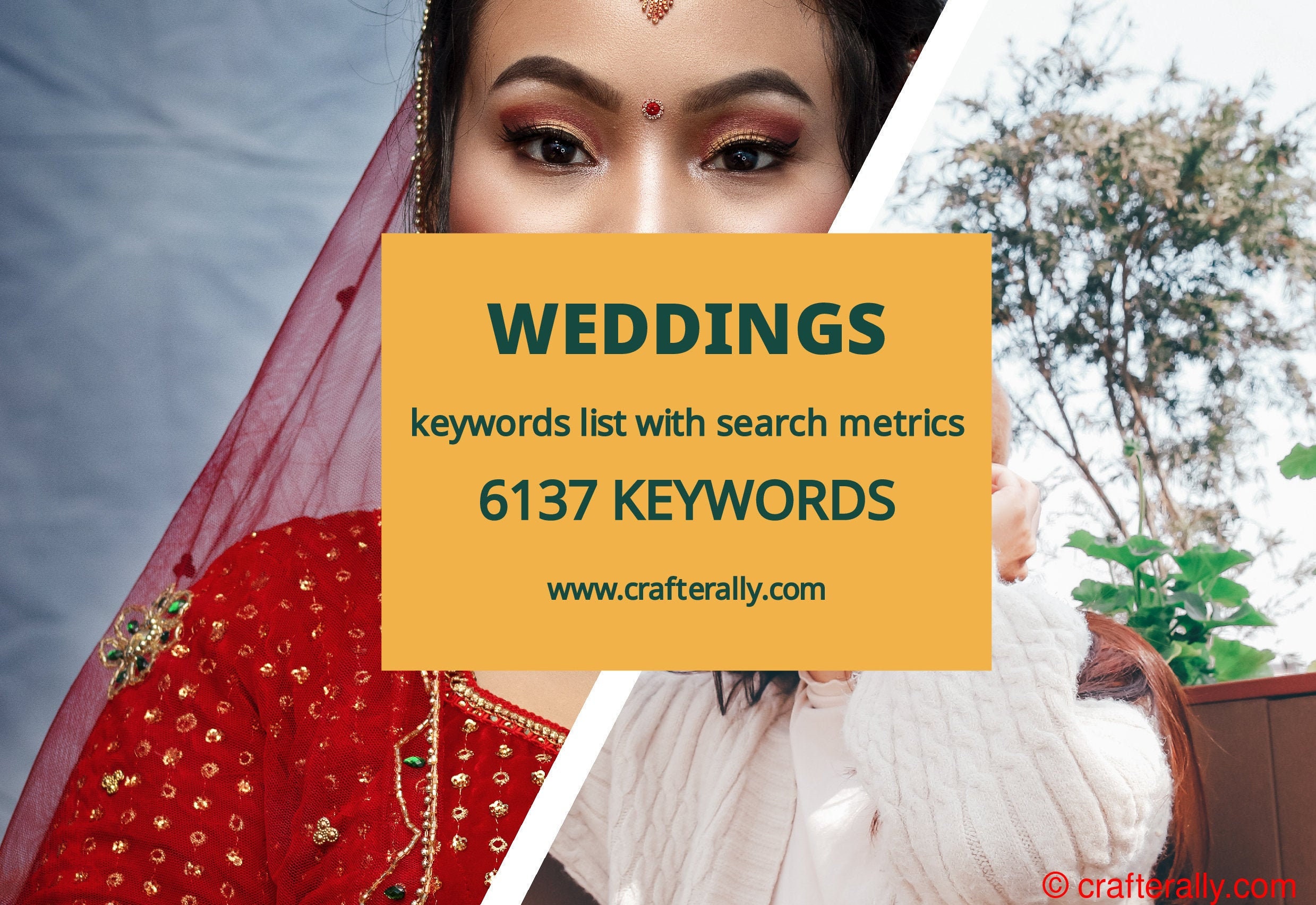 Weddings - 6137 top keywords with search metrics, Etsy SEO for beginners and pro-sellers