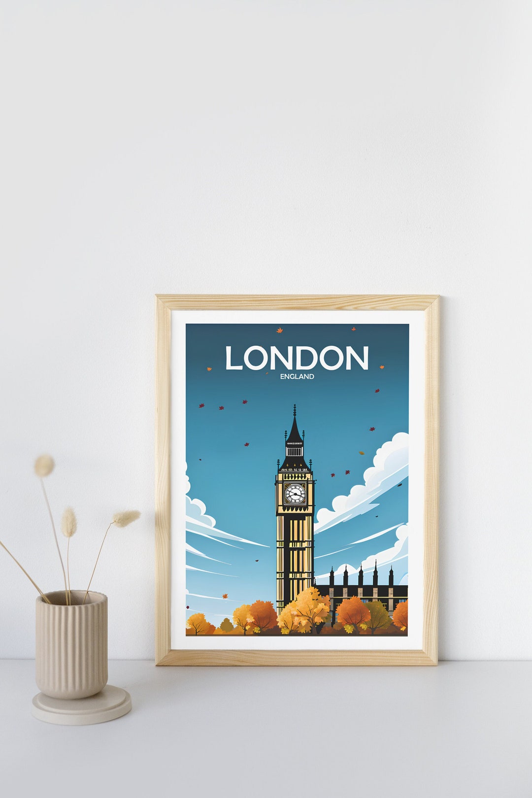 London Travel Print Big Ben Poster British Wall Art City Etsy