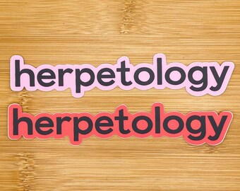 Calcomanía de vinilo de herpetología, impermeable y resistente a la intemperie (13 x 2,5 cm)
