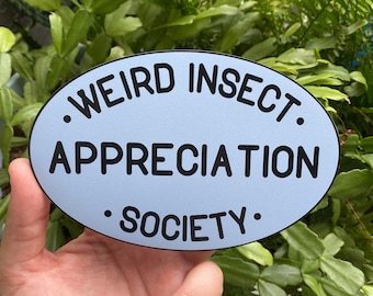 Imán de la Sociedad de Apreciación de Insectos Extraños, imán azul para auto o refrigerador