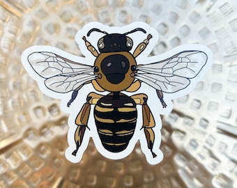 Imán de abeja obrera, decoración para coche o nevera (10 x 7,5 cm)